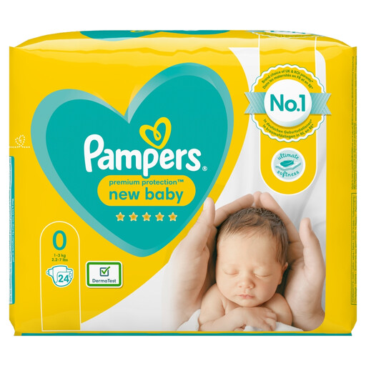 Pampers New Baby Premium Protection Nappies Size 0