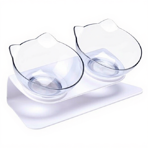 Pet Treatment Cat Bowl with 15-Degree Tilt