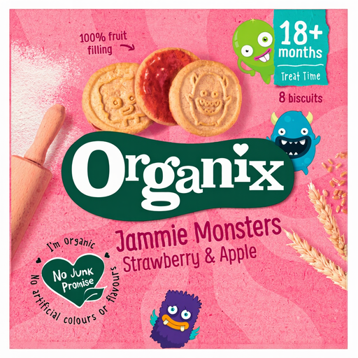 Organix Jammie Monsters Strawberry & Apple 18+ Months, 64 g