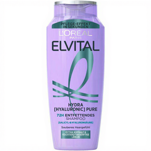 L'OREAL Elvital Hydra Hyaluronic Pure 72h Oil Control Shampoo 300 ml