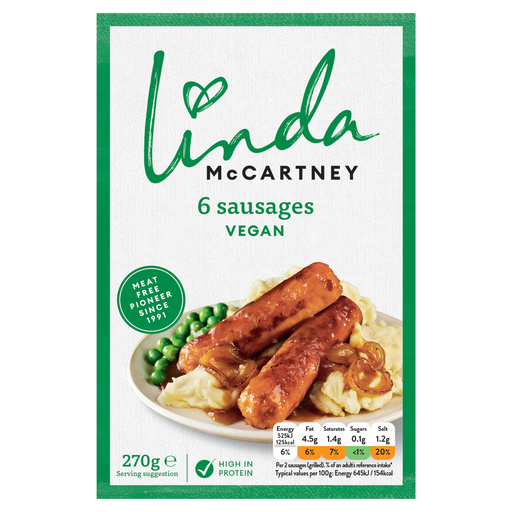 Linda McCartney's 6 Vegetarian Sausages 270g