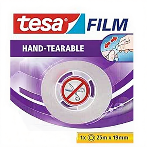 tesa Tesafilm 25m x 19mm, Hand-Tearable