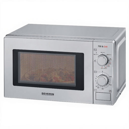 Severin MW 7780 - Compact Microwave with Grill - 20L Capacity 6 Power Levels 800W Output