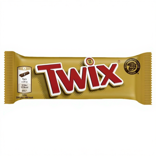 Twix 牛奶巧克力焦糖棒，50 g