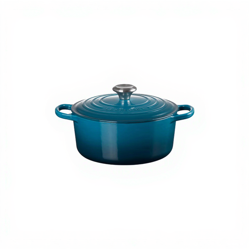 Le Creuset Signature Round Casserole, 24 cm, 4.2 L, Deep Teal