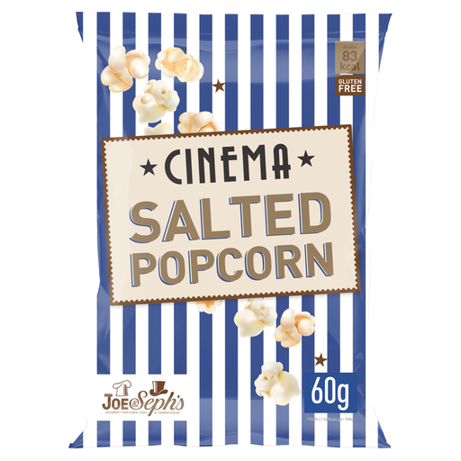 Joe & Seph's Cinema Salted popcorn sharing bag, 60 g