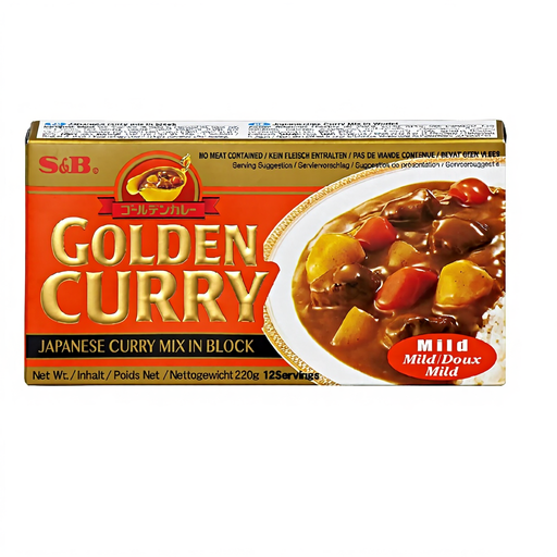 S&B Golden Curry Sauce Mix, Mild, No Meat Included, 220g