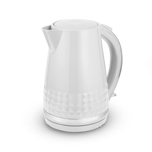 Tower Solitaire Kettle in White & Chrome