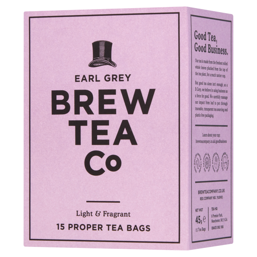 Brew Tea Co Earl Grey Tea 15 Proper Tea Bags