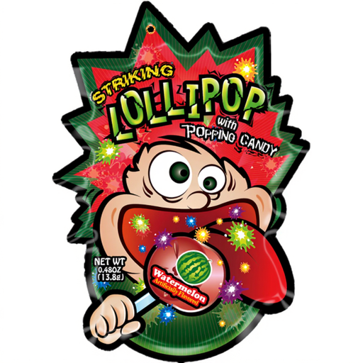 Striking Lollipop with Popping Candy Watermelon flavour 13.8g
