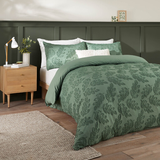 Duvet Day Duvet Cover Set Seville Leaf Green