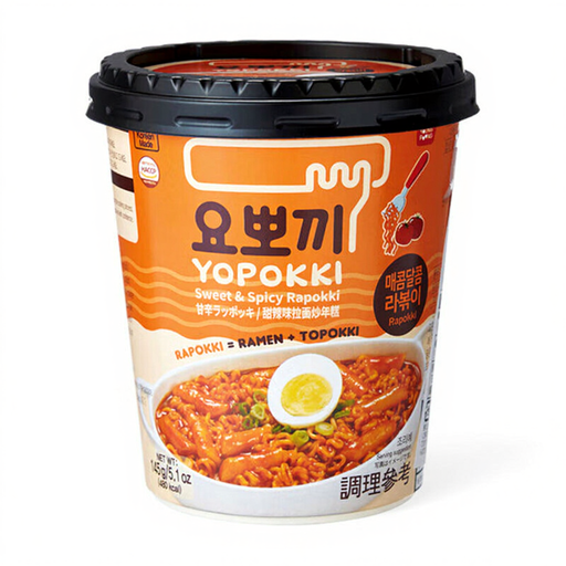 Yopokki Rice Cake & Ramen Cup, Sweet Spicy, 145g