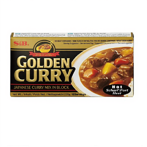 S&B Golden Curry Sauce Mix - Hot, 220g