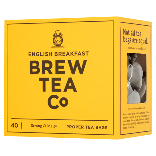 Brew Tea Co English Breakfast Tea 40 Proper Tea Bags 150g