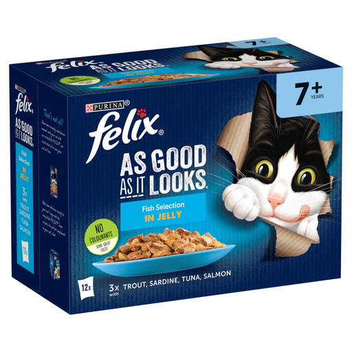 Felix As Good As It Looks Fish Selection in Jelly 7+ Years 12 x 85g