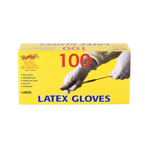 Royal Markets Large Latex Gloves, pack of 100