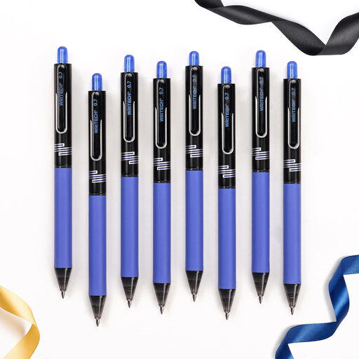 WRITECH Retractable Gel Ink Pens 8-Pack in Blue