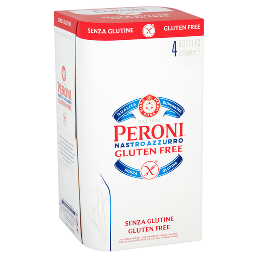 PERONI Nastro Azzurro Gluten Free Bottles 4 x 330ml