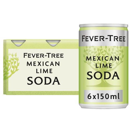 Fever-Tree Mexican Lime Soda, six 150ml cans