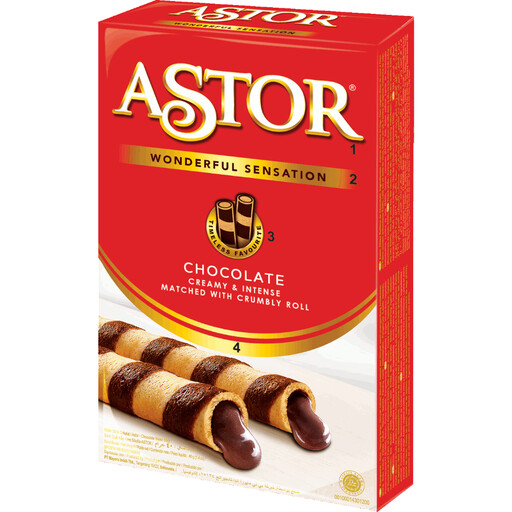 Mayora Astor Wafer Roll Choco Flavour 40g