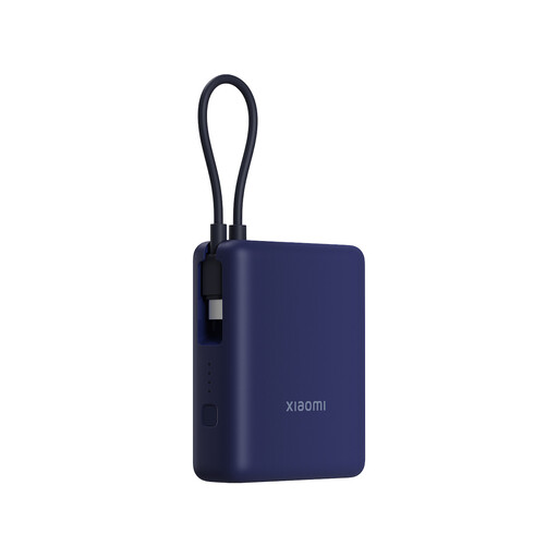 Xiaomi 33W 10,000mAh integrated-cable power bank in Ice Blue