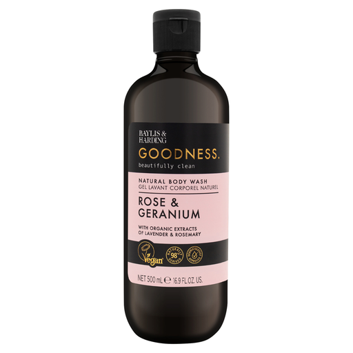 Baylis & Harding Goodness Rose & Geranium Natural Body Wash