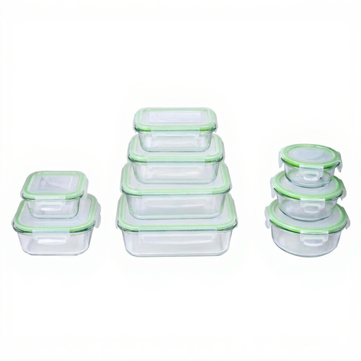 18-teiliges Frischhaltedosen-Set aus Glas