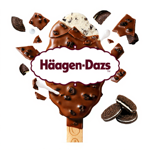 Häagen-Dazs Crunchy Cookies & Cream ice-cream bars, pack of three