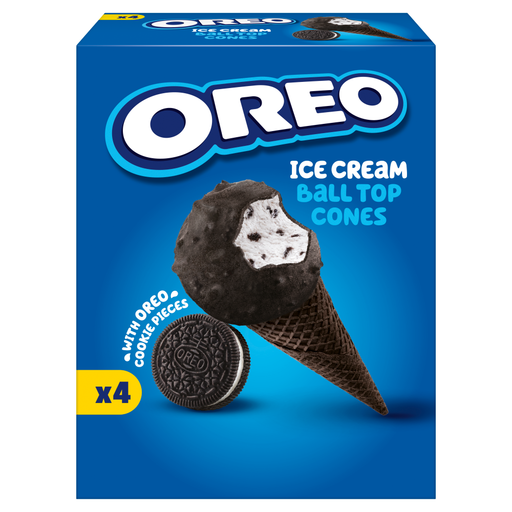 A box of Oreo Topped Ice Cream Cones