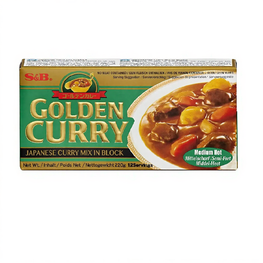 S&B Golden Curry Sauce Mix - Medium Hot, 220g