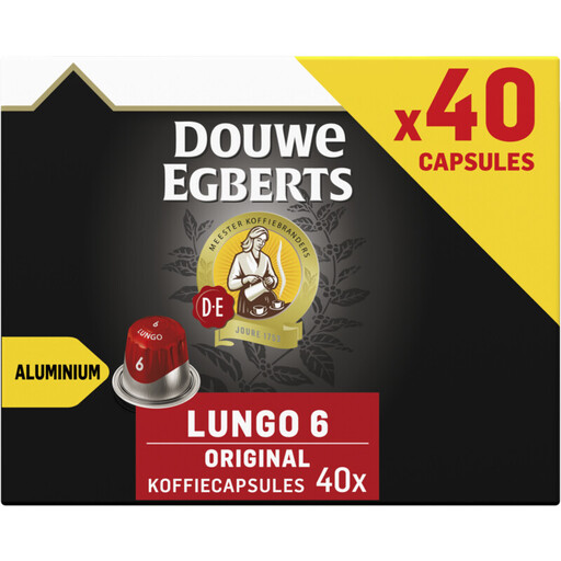 Douwe Egberts Lungo Original Coffee Capsules - 40 pcs