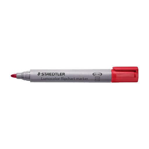 PAPER Lumocolor Flipchart Marker, Red, 2mm Round Tip