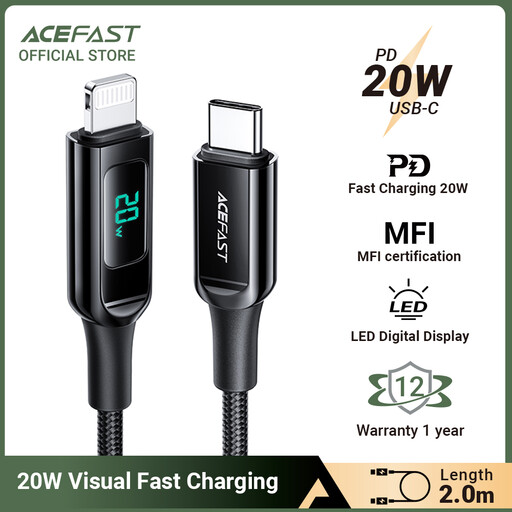 ACEFAST C6-01 20W USB-C to Lightning Charging Cable