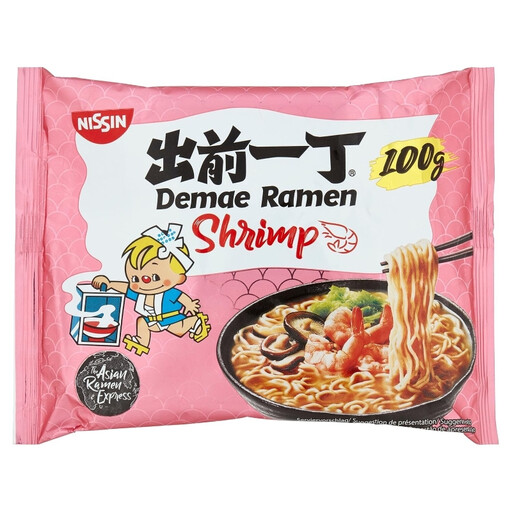 NISSIN Demae Ramen Shrimp Flavor 100g
