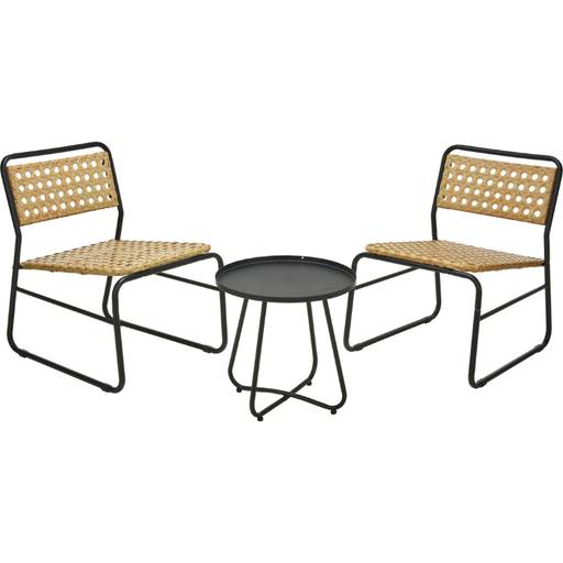 Garden Set 3Pcs Natural Pear Rattan
