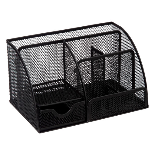 Metal Organizer Pen Holder Mayaj in matt-schwarzem Stahl