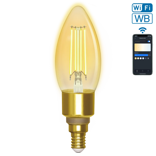 Aigostar WiFi WB Smart Filament Bulb C35 E14 (Amber)