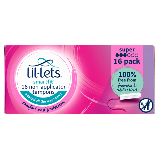 Lil-Lets Smartfit Non-Applicator Tampons Super 16 Pack