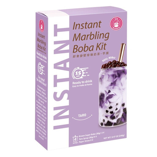 O's Bubble Instant Boba Taro Bubble Tea Kit, 240g