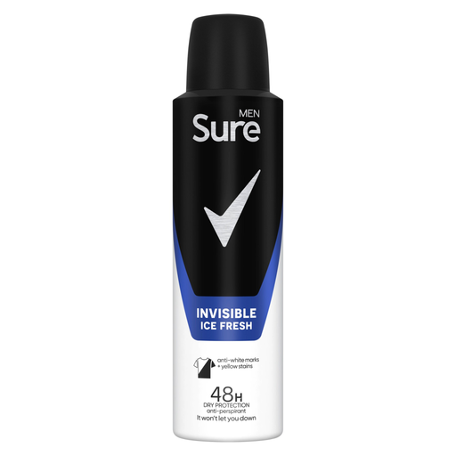 Sure Men Anti-Perspirant Aerosol Invisible Ice Fresh 150ml