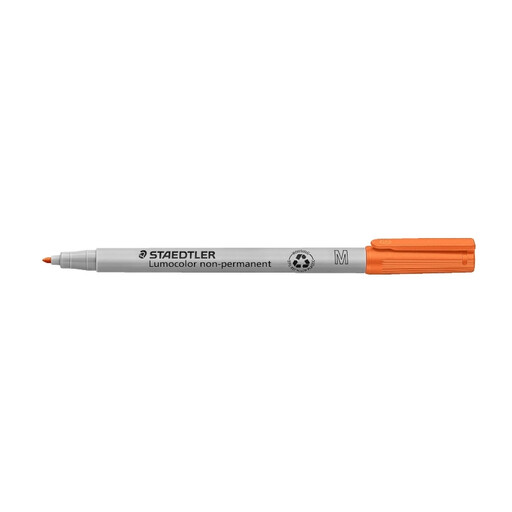 STAEDTLER Lumocolor Non-Permanent M Orange Marker - Synthetic Tip M=Medium 1.0mm
