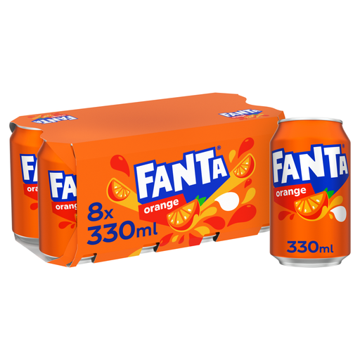 Fanta Orange 8 x 330ml cans