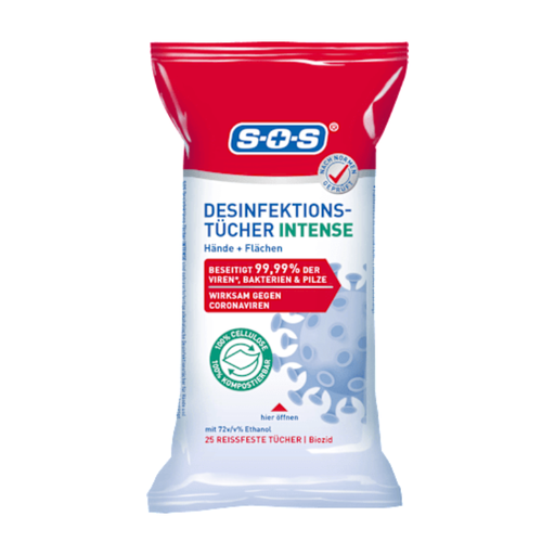SOS Disinfectant Wipes Extra Strength 25 pcs