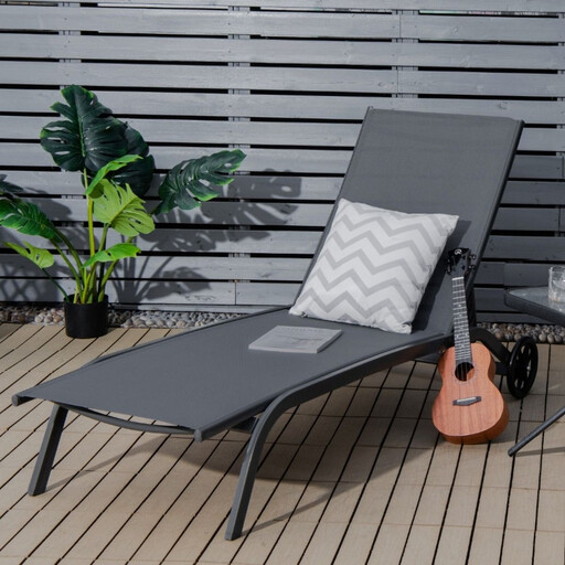 Costway 6-Position Adjustable Outdoor Chaise Recliner