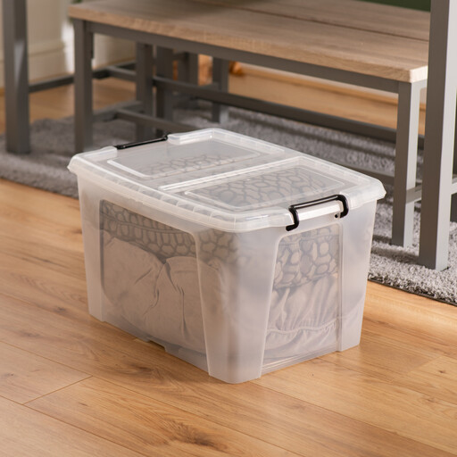 Strata Smart Storage Box & Lid 65L Clear