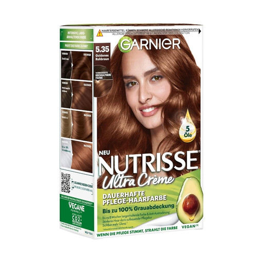GARNIER Nutrisse Creme Care Hair Color 5.35 Golden Fawn Brown