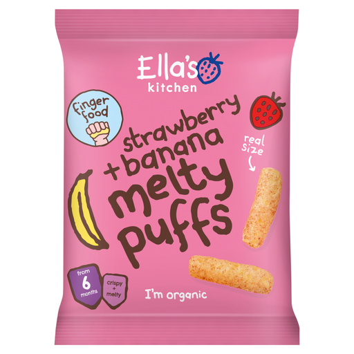 Ella's Kitchen Organic Strawberry & Banana Melty Puffs