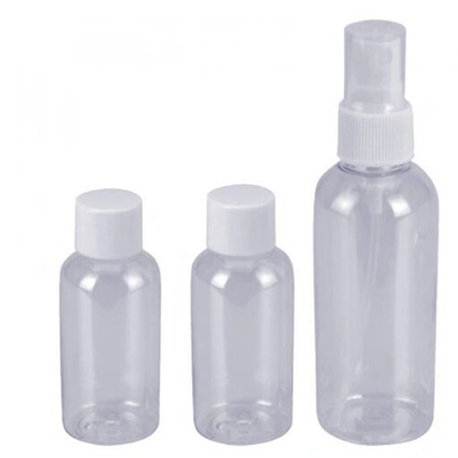 Travel Bottle Set made of PET and PP