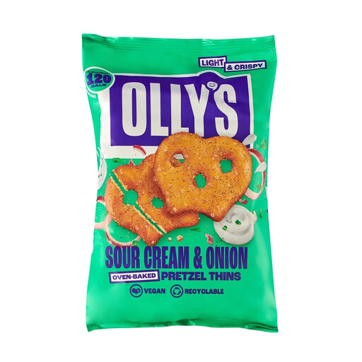 OLLY's Vegan Sour Cream & Onion Pretzel Thins