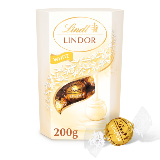Lindt LINDOR White Chocolate Truffles 200g box